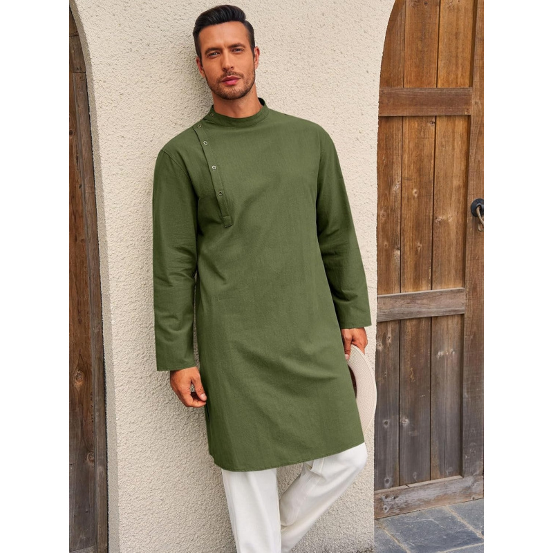 Mens Kaftan Thobe Robe Long Sl - Men'S Fashion Kurta avis et prix