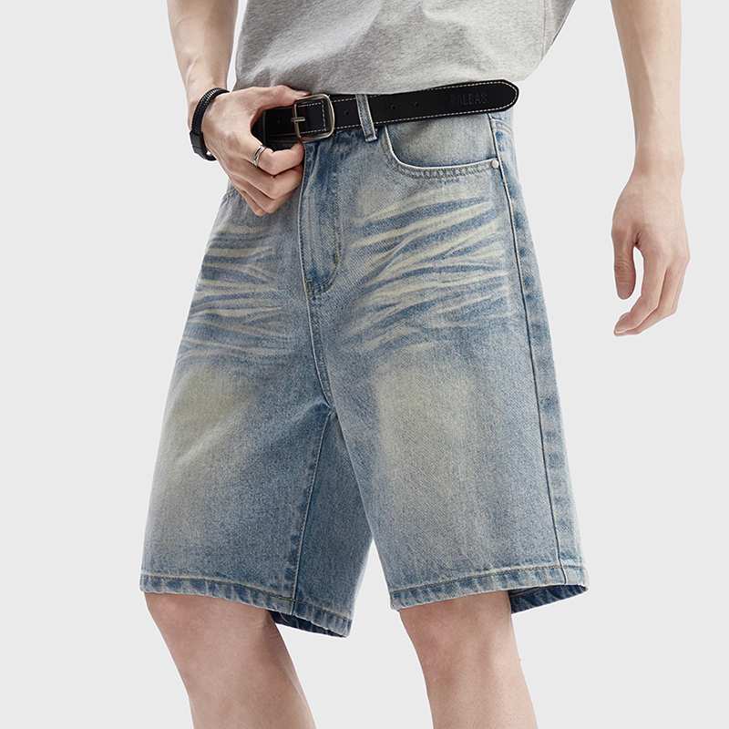 Vintage Washed Denim Shorts Me - Men'S Fashion Overalls avis et prix