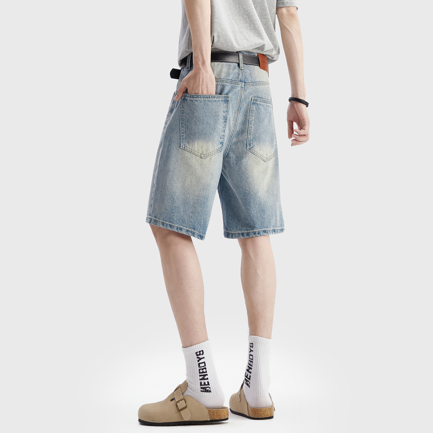 Vintage Washed Denim Shorts Me - Men'S Fashion Overalls avis et prix