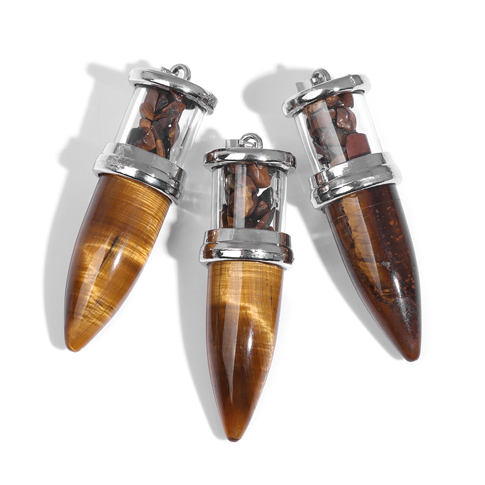 1pc Bullet shape Stone Pendant - Men'S Fashion Necklaces avis et prix