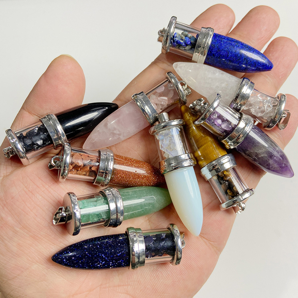 1pc Bullet shape Stone Pendant - Men'S Fashion Necklaces avis et prix