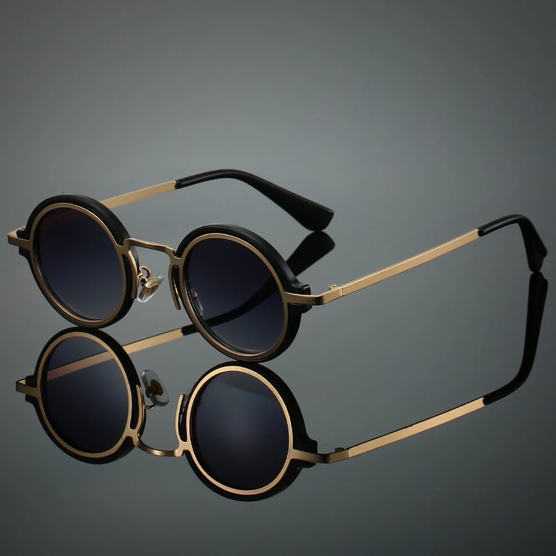 New Retro Metal Round Frame Su - Men'S Fashion Round Glasses avis et prix