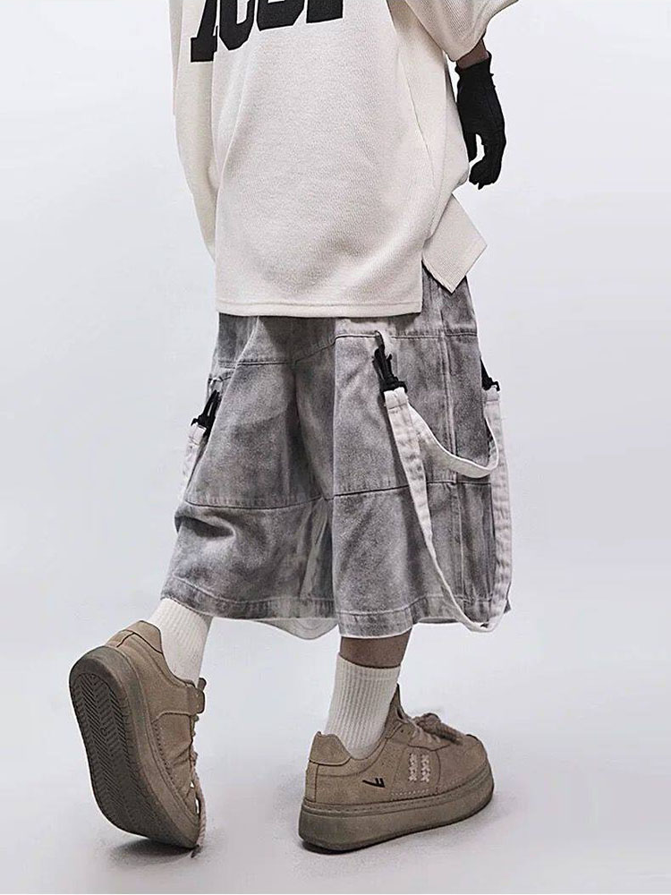 Retro Hip-hop Men's Ripped Jea - Men'S Fashion Overalls avis et prix