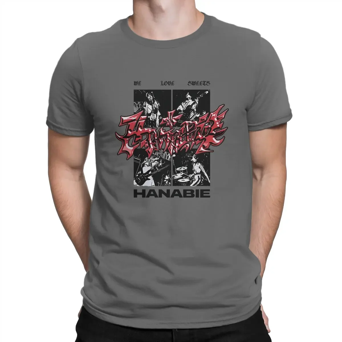 T Shirt Hanabie Cotton Clothin - Graphic Tee Oversized avis et prix